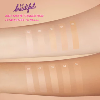 Cute Press 1-2 Beautiful Airy Matte Foundation Powder SPF 30 PA+++ หรือเรียก #แป้งแอร์รี่แมทท์ คือแป้งผสมรองพื้นผิวเด้ง