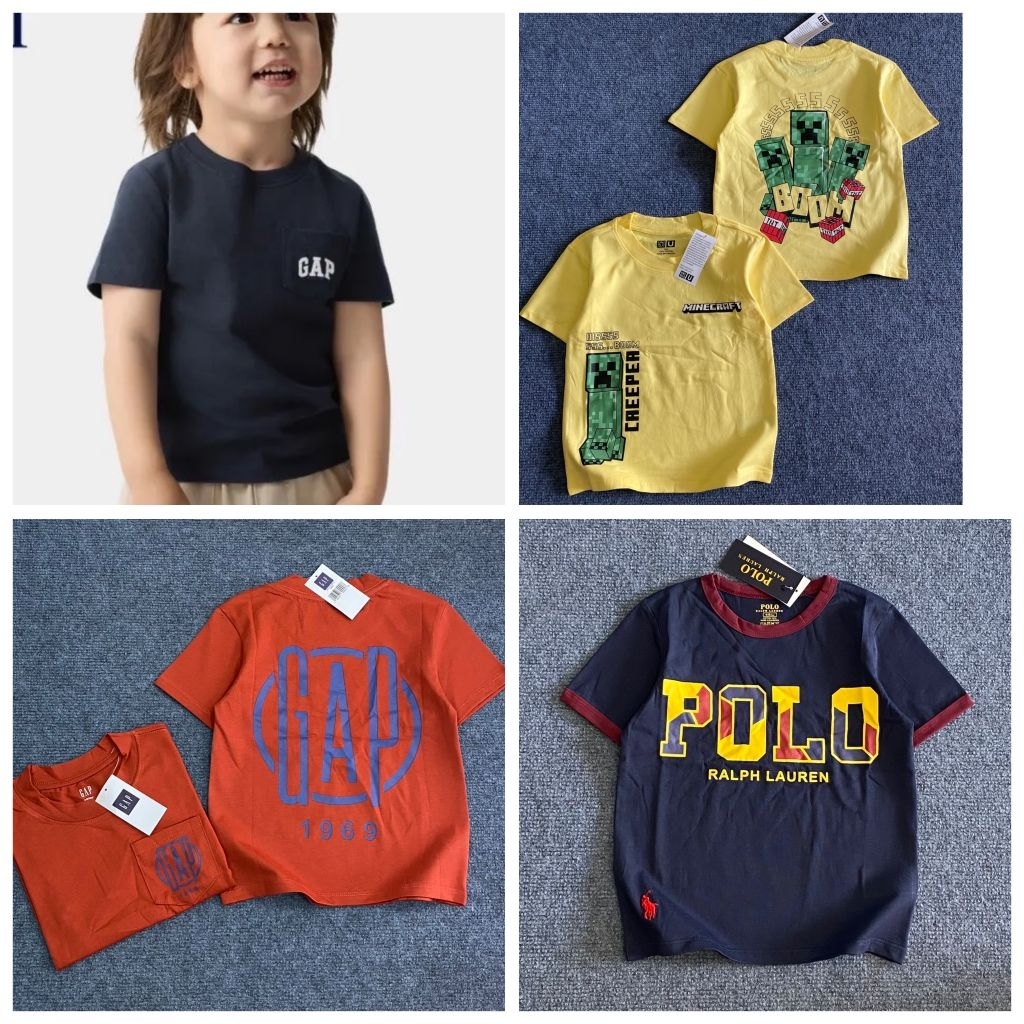 เสื้อยืดเด็ก ผ้าคอตตอน คอกลม นิ่มใส่สบาย