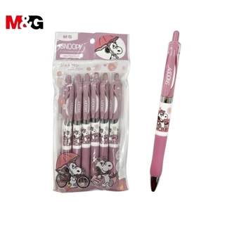 M&G ปากกาเจล ลาย Snoopy & Belle (SGPK35R) ขนาด 0.5 มม. หมึกน้ำเงิน ลิขสิทธิ์แท้ (ราคาต่อ 1 ด้าม)