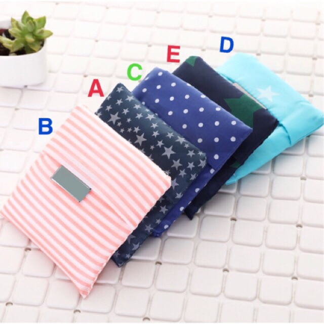พร้อมส่ง * ถุงผ้า BC รุ่น 6 ลาย เนื้อหนา 2 เท่า  กระเป๋าพับได้  ใบละ 19 บาท งานจริงสวยค่ะ 37 X 53 cm จุได้เยอะ