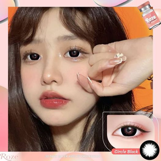 🔥 คอนแทคเลนส์ Hydrogel✨ขนาดบิ๊กอาย✨ Black ✨ Circle (Rozelens)