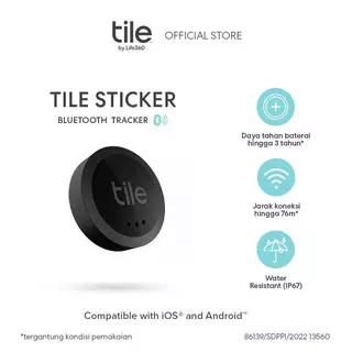 Tile Sticker 2022 | ตัวติดตามของหายขนาดจิ๋ว Bluetooth Tracker สำหรับรีโมท แว่นตา สัตว์เลี้ยง | ติดแน่น ใช้กับแอปมือถือ