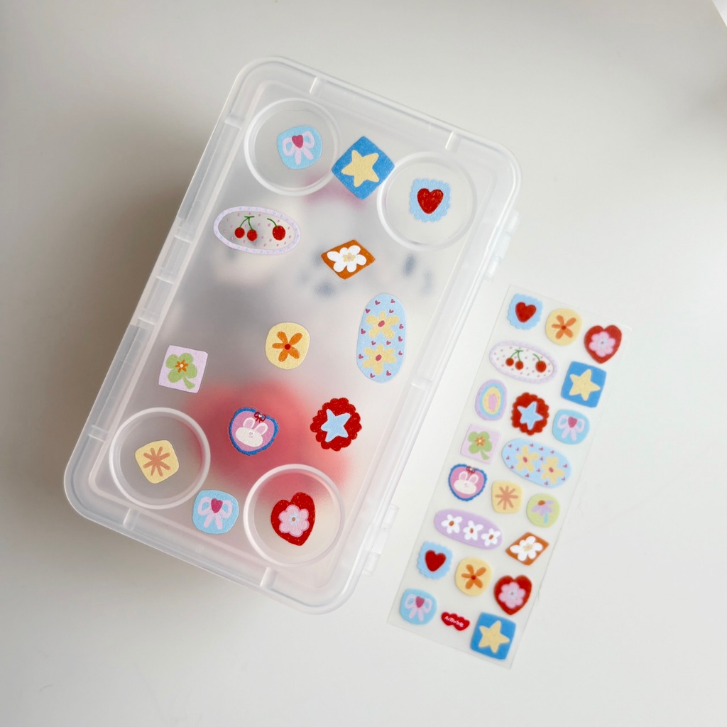amuse stuff-mini sticker colorful flower สติ้กเกอร์แผ่นเล็กลายสีสัน🌈