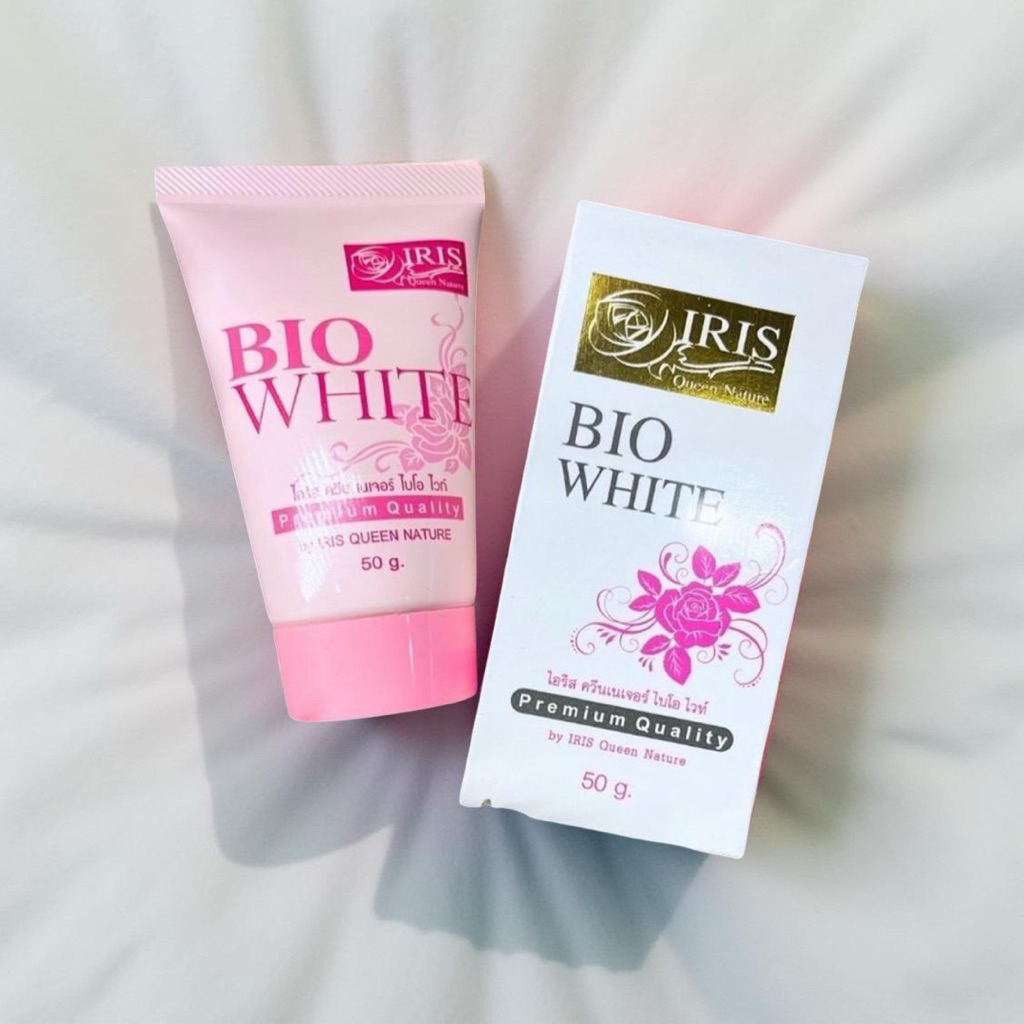 ไบโอไวท์(Bio white) สมุนไพร ไอริสควีนเนเจอร์(IrisQueenNature) ผิวขาวใส ชุ่มชื่น บำรุงกลางคืน  ผลัดเซลล์ผิว