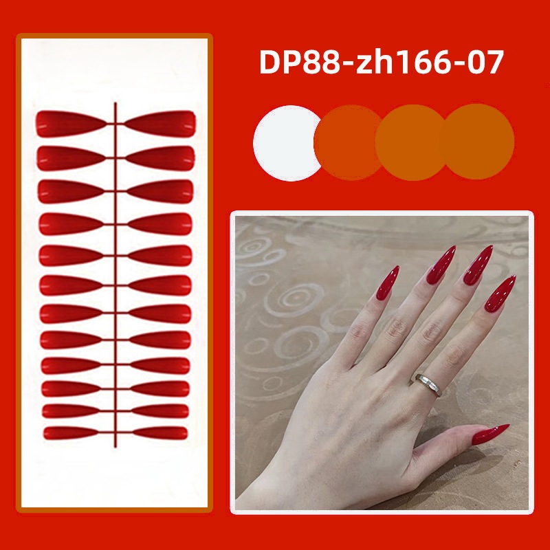 Luxnail FN64 พร้อมส่งเล็บปลอมทรงแหลมยาวพิเศษงานสีพื้น รูปที่ 7