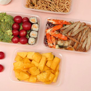 (ยกลัง) กล่องเหลี่ยม+ฝา ขนาด1250ML /1500ML /1750ML (1ลัง บรรจุ 150ชุด) กล่องเข้าไมโคเวฟ กล่องข้าว กล่องพลาสติก