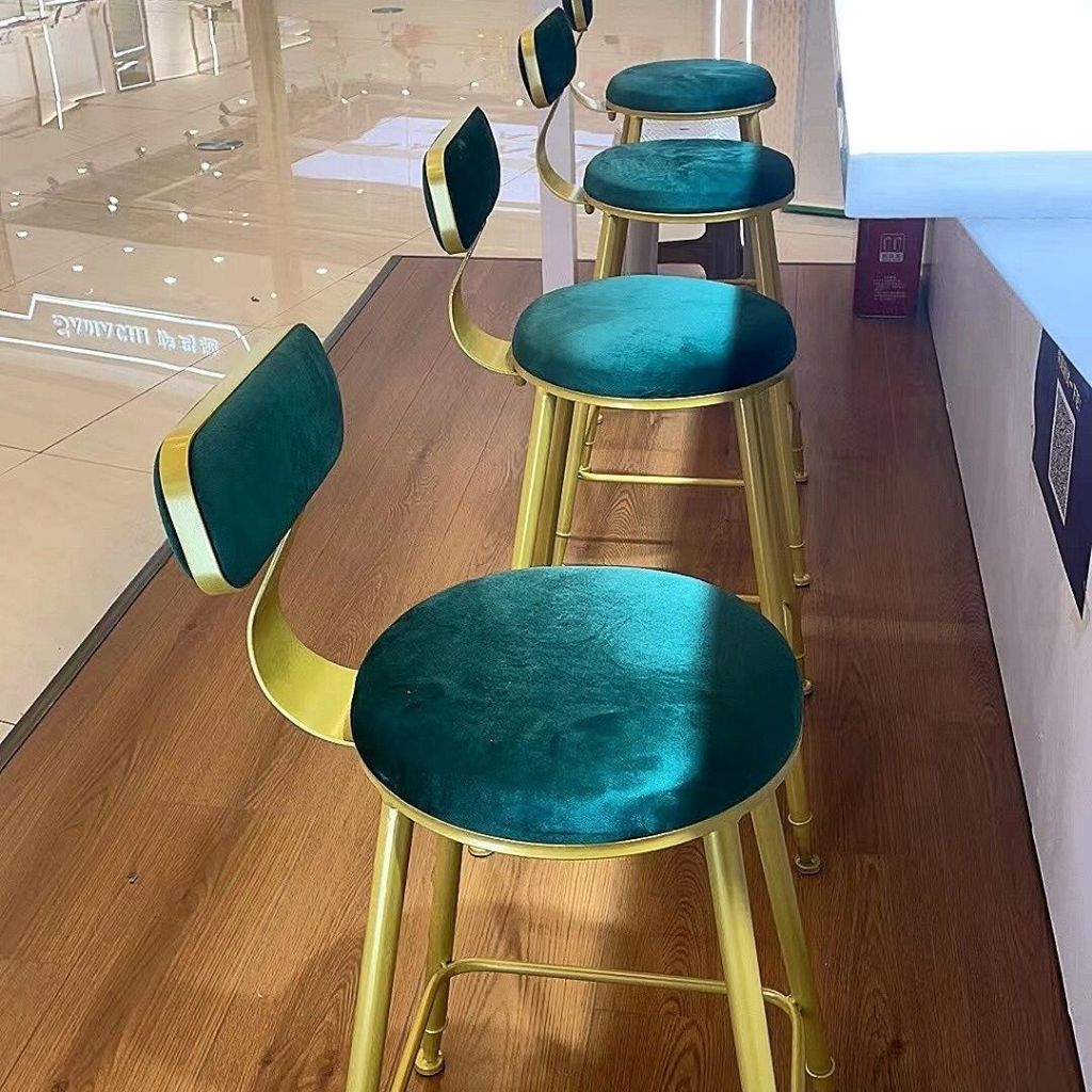 💥จัดส่งวันนี้💥bar chair  เก้าอี้บาร์ เก้าอี้ทรงสูง การออกแบบเบาะหุ้มเบาะ รับน้ำหนักได้ 130KG นั่งสูง75cm - รูปที่ 5