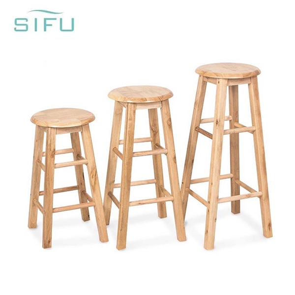 SIFU เก้าอี้รับประทานอาหารไม้เนื้อแข็งเก้าอี้ห้องรับแขกวางซ้อนกันได้เก้าอี้สตูลไม้เก้าอี้บาร์
