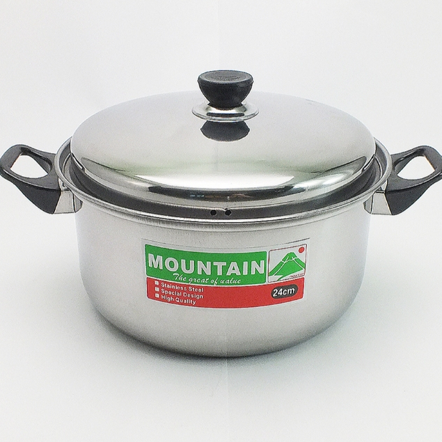 Color Kit หม้อต้ม 24 ซม.พร้อมฝา ตราภูเขา