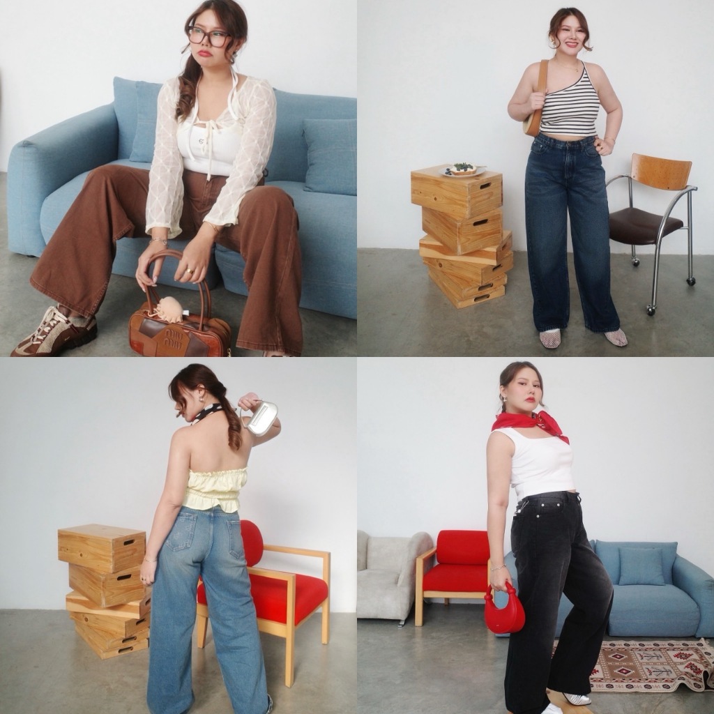 Breakfast Baggy Jeans  🥞🫐🥛🍩🍿 กางเกงยีนส์ทรง Baggy สาวอวบเอว 32-42 (B0040) - Merrychubbyhouse