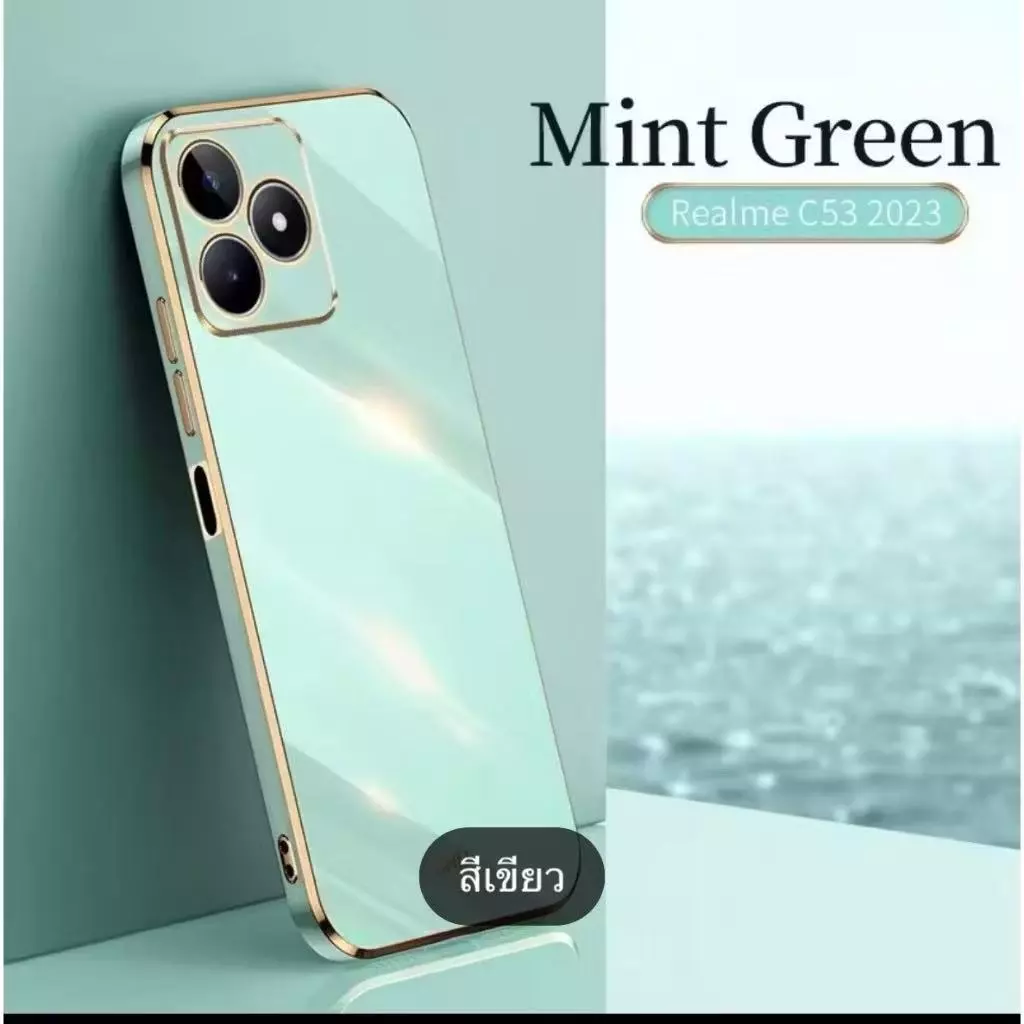 เคสโทรศัพท์ Oppo Realme C61 C63 C65 C67 C51 C53 C55 C30 C30S C33 C12 C15 C25 Realme Note50 Note60 เคส ขอบตรง ป้องกันเลนส