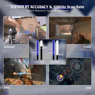 Attack Shark X68HE คีย์บอร์ดสวิตช์แม่เหล็กสําหรับเล่นเกม FPS 8K Polling Rate