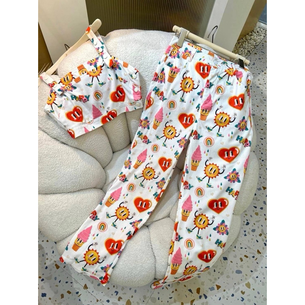 ชุดเซ็ทกางเกงขายาวงานป้าย my mom shop