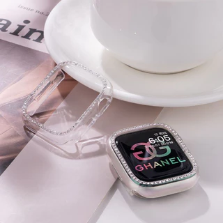 กรอบเคสเพชรสำหรับ iwatch 11 10 9 8 7 6 5 4 3 2 1 8 กรอบนาฬิกาป้องกันพีซี 49mm46mm38mm40mm45mm44mm42mm41mm