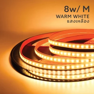 LAMPTAN หลอดไฟเส้น LED STRIPLIGHT SMD AC220V 8w/m ไม่ต้องใช้ไดร์เวอร์ ยาว 10 เมตร กันน้ำระดับ IP65 แสงวอร์มไวท์