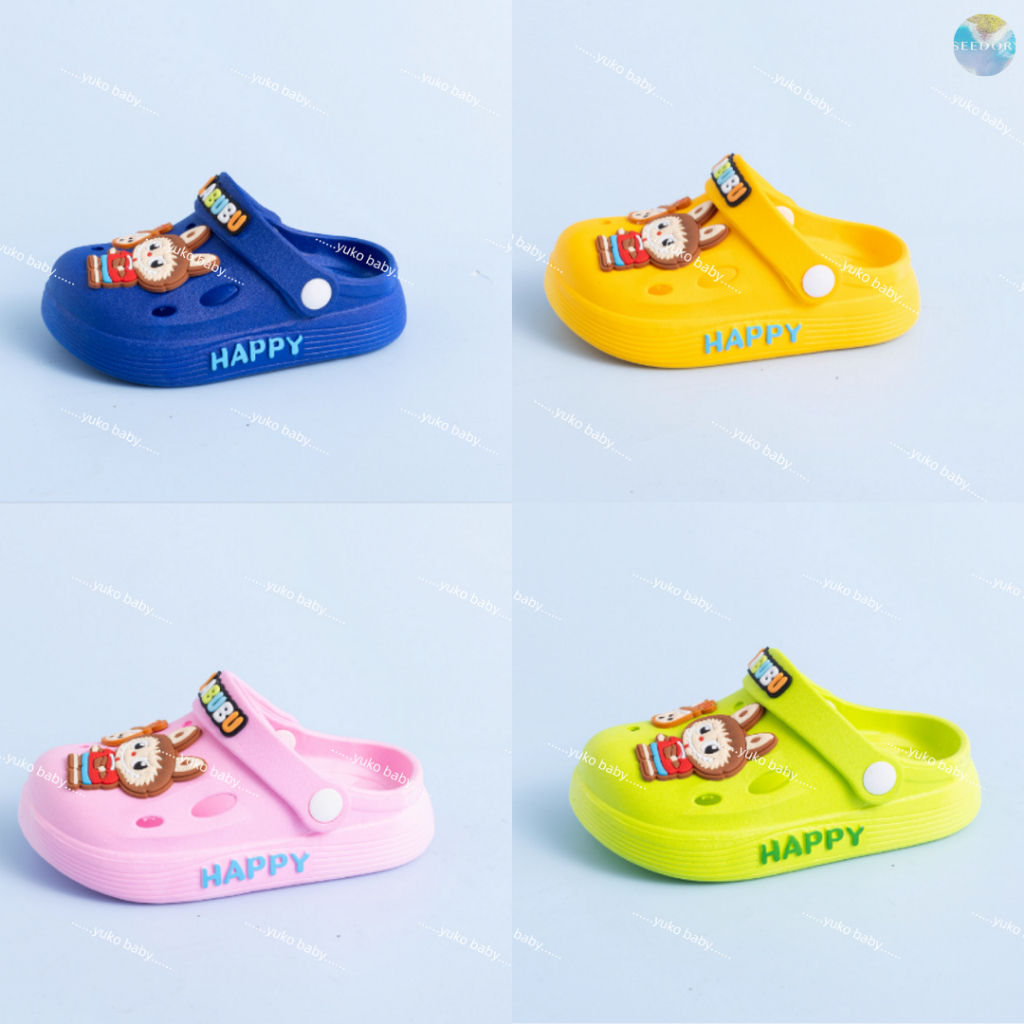 รองเท้าแตะฤดูร้อนเด็กใหม่การ์ตูนน่ารัก Soft Soles LABUBU