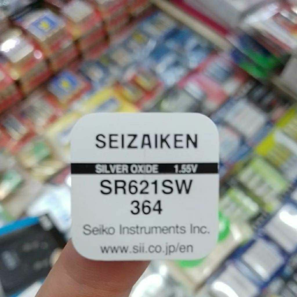 ถ่านกระดุม Seizaiken 364, SR621SW 1.55V จำนวน1ก้อน ของใหม่ ของแท้ made in Japan