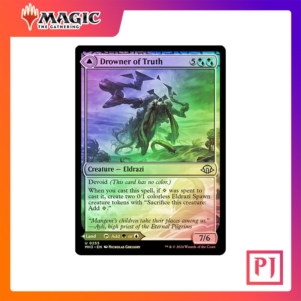 [MTG] Drowner of Truth // Drowned Jungle [MH3] [MULTI] [UNCOM] [FOIL] [ENG] (การ์ดเมจิค / Magic the Gathering)