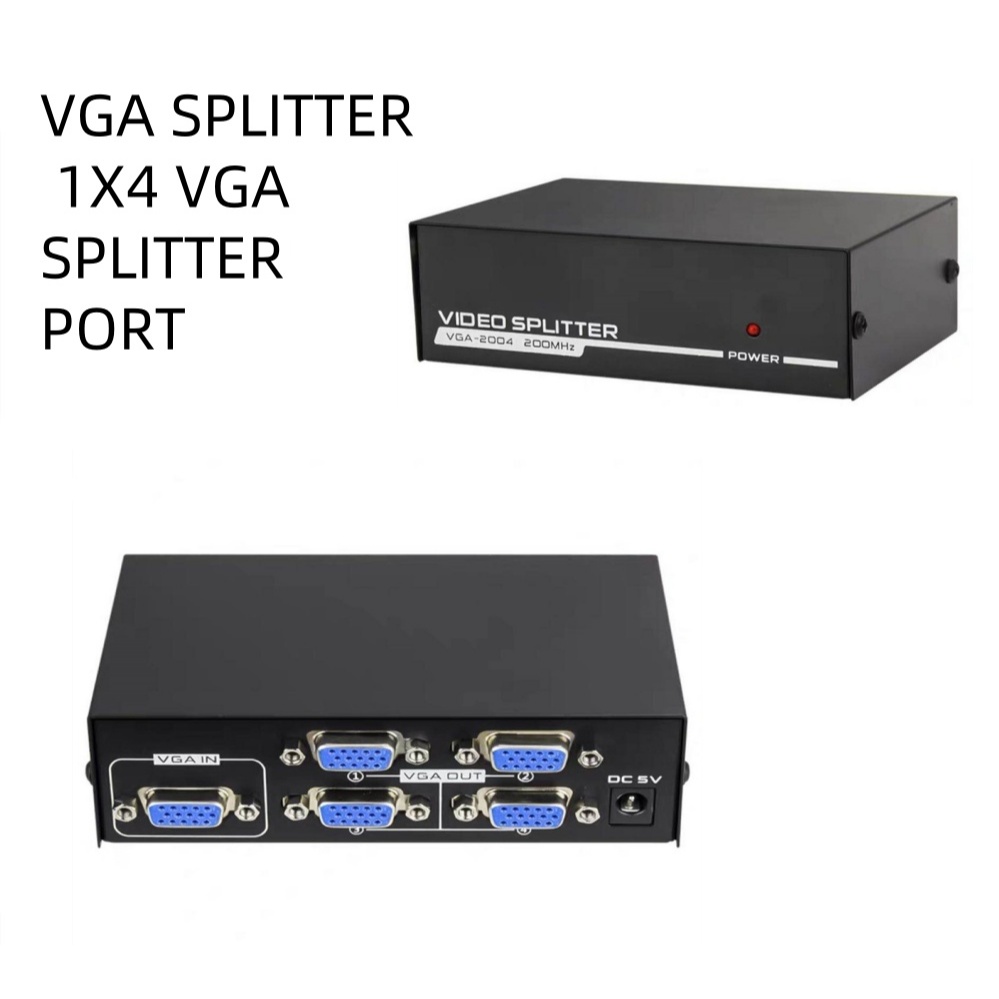 VGA ตัวแยกสัญญาณ VGA 1x4 4 พอร์ต
