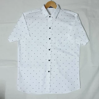 ลายสมอเรือ Size M -4XL ( อก 40-56 นิ้ว)เสื้อเชิ๊ตลำลอง ผ้าOXFORDS ใส่ได้ทุกโอกาส