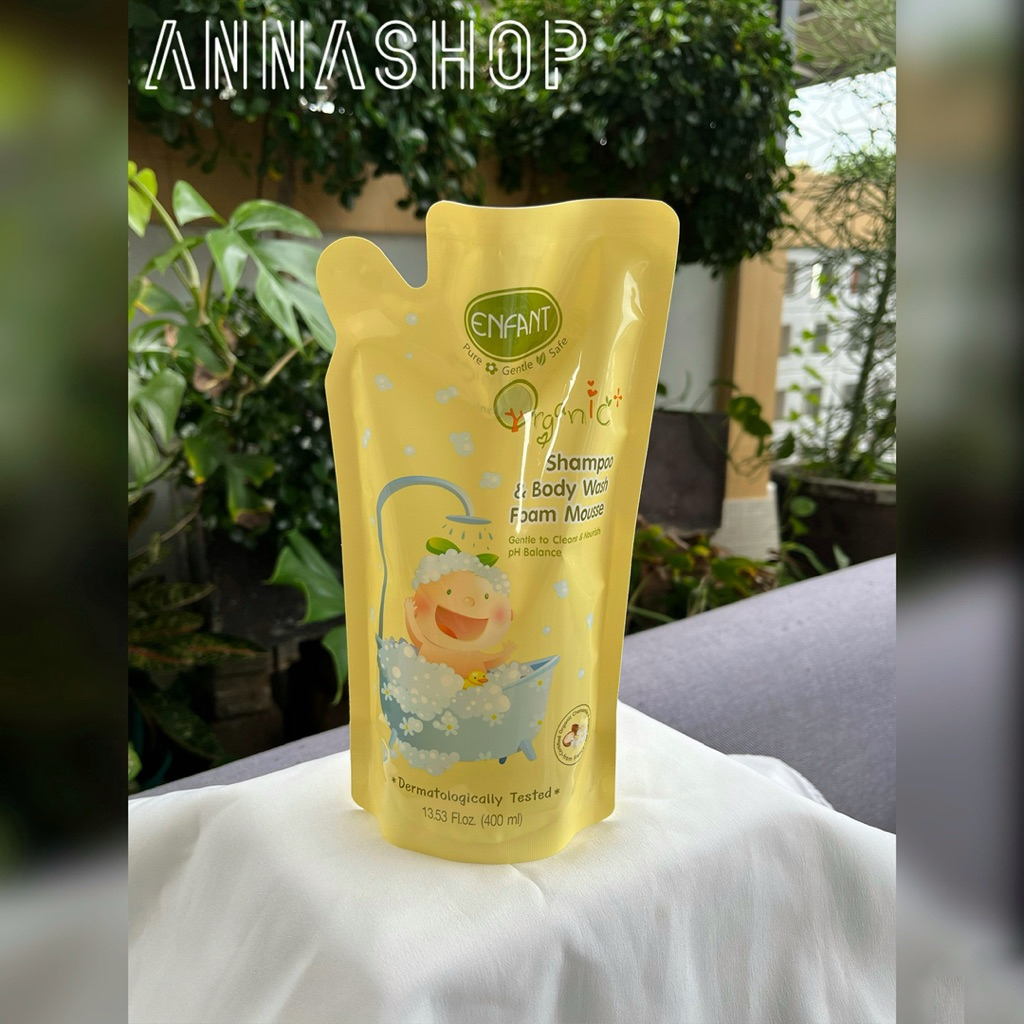 อาบสระปั๊มโฟมชนิดถุงเติม 1ถุง 400ml. ใช้ได้ตั้งแต่เด็กแรกเกิด