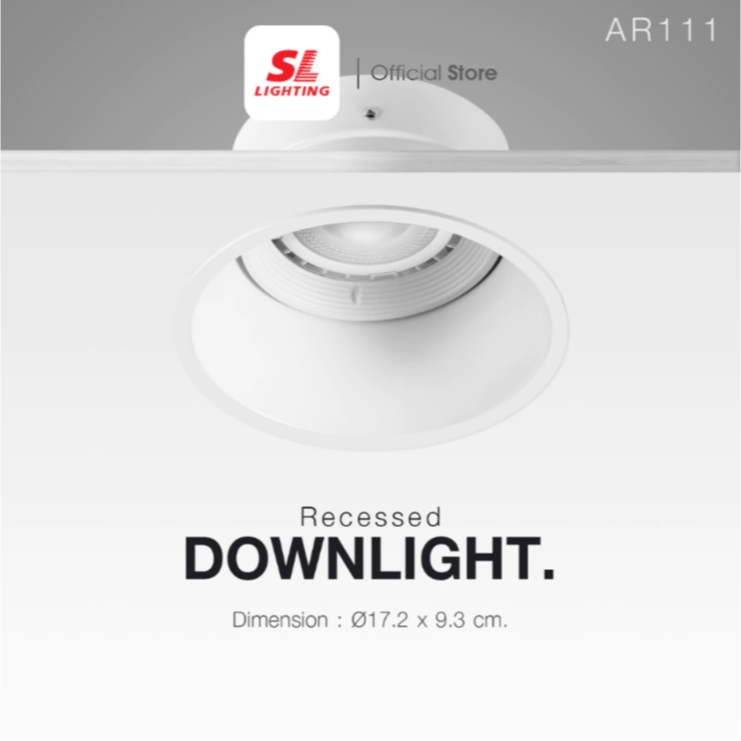 SL LIGHTING โคมไฟดาวน์ไลท์ฝังฝ้า AR111 ปรับหน้าได้ รุ่น 6-W-766-AR111
