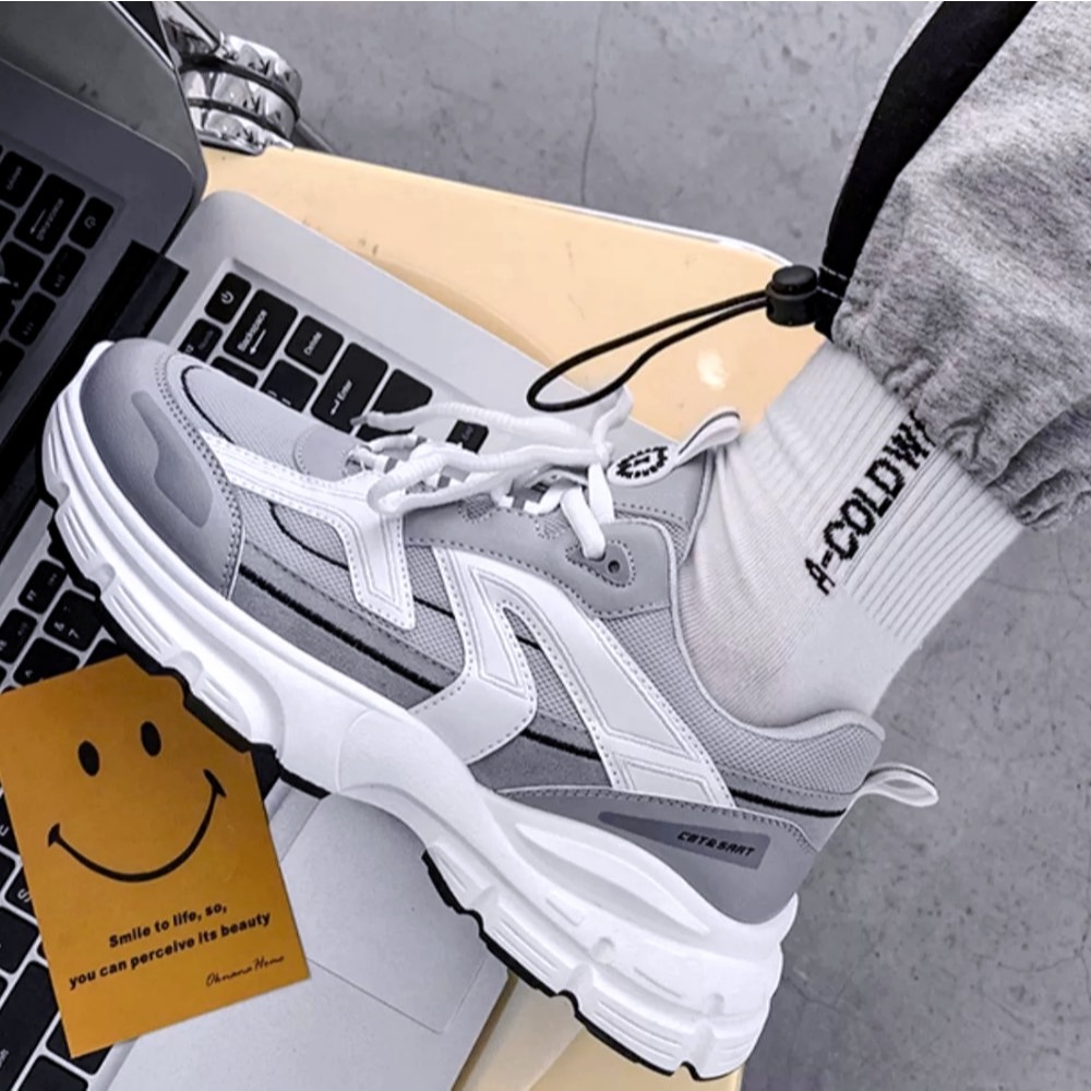 Mavis รองเท้าผ้าใบผู้ชาย แฟชั่น ผูกเชือกแบบสวม ทรงสปอร์ต เสริมส้น ระบายอากาศ เบา ใส่สบาย NO.M152 พร้อมส่ง - รูปที่ 7