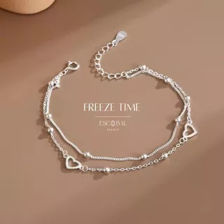 ESCOBAL สร้อยข้อมือเงิน Freeze Timeกำไลข้อมือเงิน สร้อยข้อมือแฟชั่น สร้อยข้อมือนำโชค วาเลนไทน์