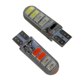 NEW (1หลอด) หลอดไฟหรี่ T10 (กระพริบแฟรซ) LED 8SMD COB ซิลิโค…