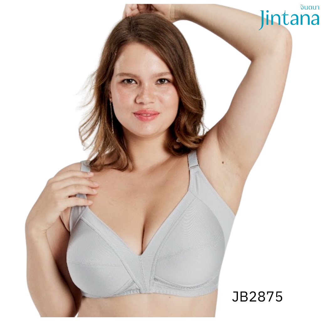 Jintana เสื้อชั้นใน จินตนา รุ่น Basic+ รหัส JB2875 (ไม่มีโครง) Wireless คัพ B,C เสื้อในเก็บกระชับ เก็บเนื้อส่วนเกิน
