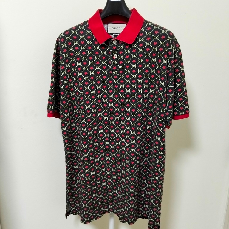 เสื้อ Gucci Polo Shirt GG Pattern ของแท้ มือสอง ราคา 9,999