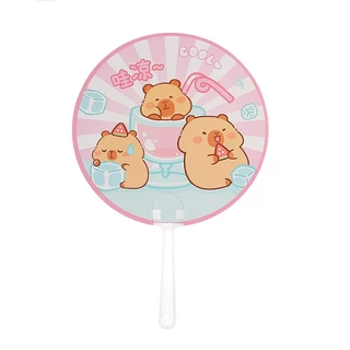 🔥พร้อมส่ง🔥 พัดกระดาษ พัด พัดลายการ์ตูน พัดพกพา พัดมือจับ พัดมือพกพา ของแถม ของชำร่วย