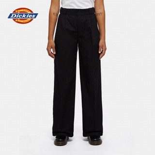 DICKIES WOMENS DOUBLE PLEATED PANTS - BLACK - กางเกง กางเกงข…