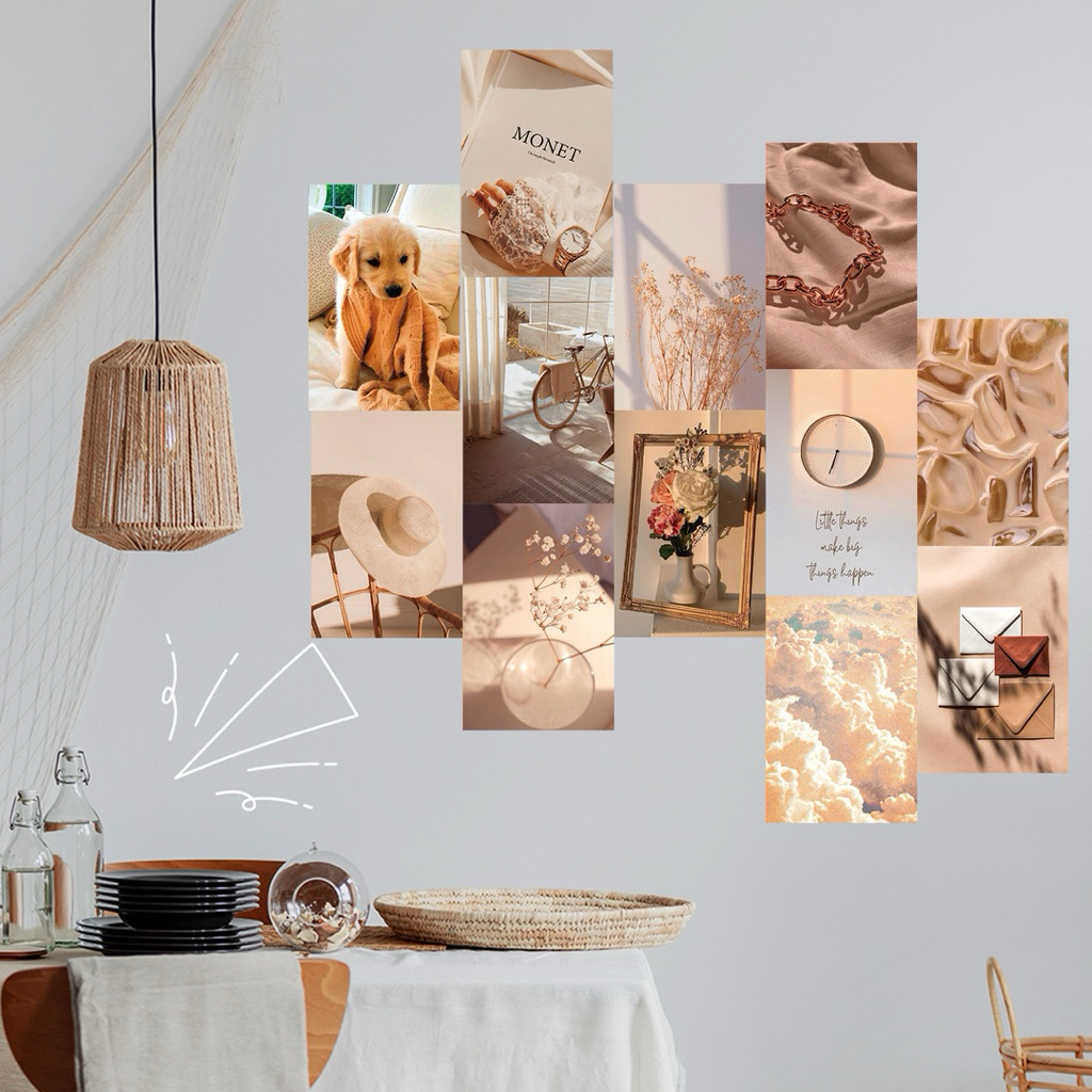 พร้อมส่ง  การ์ดแต่งผนัง โปสการ์ด ของขวัญ ภาพแปะผนังห้อง สไตส์earthtone picture ราคา ถูกที่สุด ดีลบีเคเค แกลเลอรีภาพที่ 3