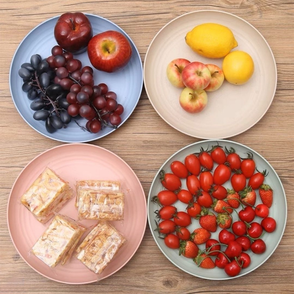 จาน จานกลม จานก้นลึก ถ้วย ขนาด15-20cm จานข้าวฟางข้าวสาลี จานรักโลก สวย ปลอดภัย สไตล์มินิมอล - รูปที่ 4