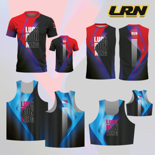 เสื้อวิ่งพิมพ์ลาย LRN เนื้อผ้า Micro square สำหรับวิ่งมาราธอ…