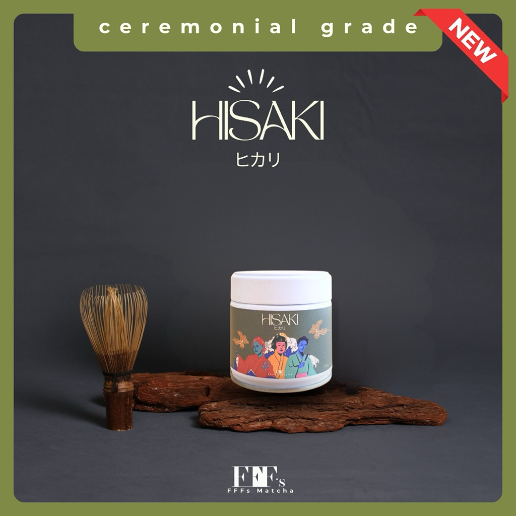 FFFs Matcha | (New)HISAKI ヒカリ โทนถั่ว | Yame - Okumidori blend | Ceremonial grade | Japanese Matcha Powder ผงมัทฉะ 100%