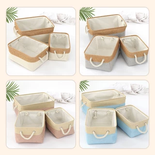 chishop ตะกร้าเก็บของ กล่องผ้าเก็บของ อเนกประสงค์ มีหูหิ้ว สไตล์ญี่ปุ่น พับเก็บและตั้งทรงได้