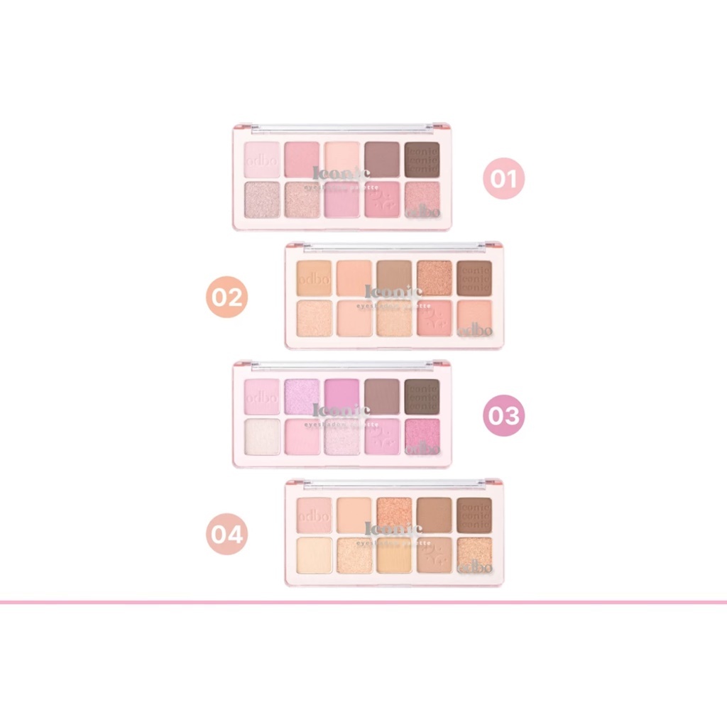 Odbo Iconic Eyeshadow Palette 7g โอดีบีโอ ไอโคนิค อายแชโดว์ พาเลท OD2029 (1 ชิ้น)