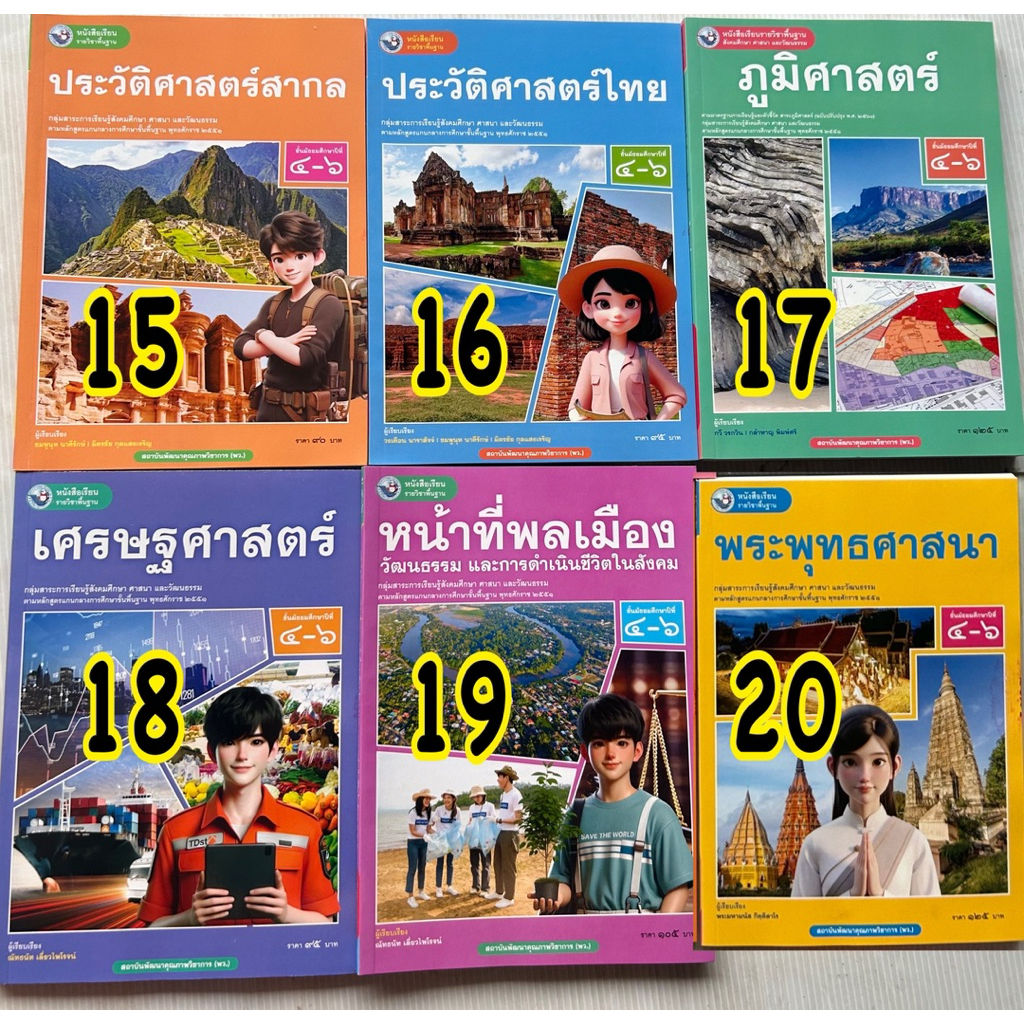 หนังสือเรียน รายวิชาพื้นฐาน มัธยมศึกษาปีที่ 4-6 ม.4-6 ประวัติศาสตร์ ทัศนศิลป์ การงานอาชีพ เศรษฐศาสตร์ นาฏศิลป์ พลศึกษา