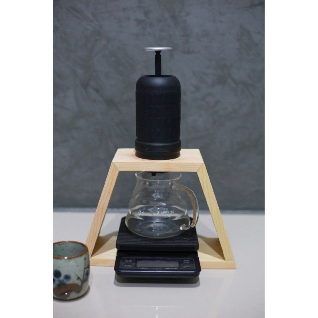 แท่นดริปกาแฟ ไม้ดริปกาแฟ ไม้แท้เนื้อแข็ง แท่นกด Staresso sp200, sp300