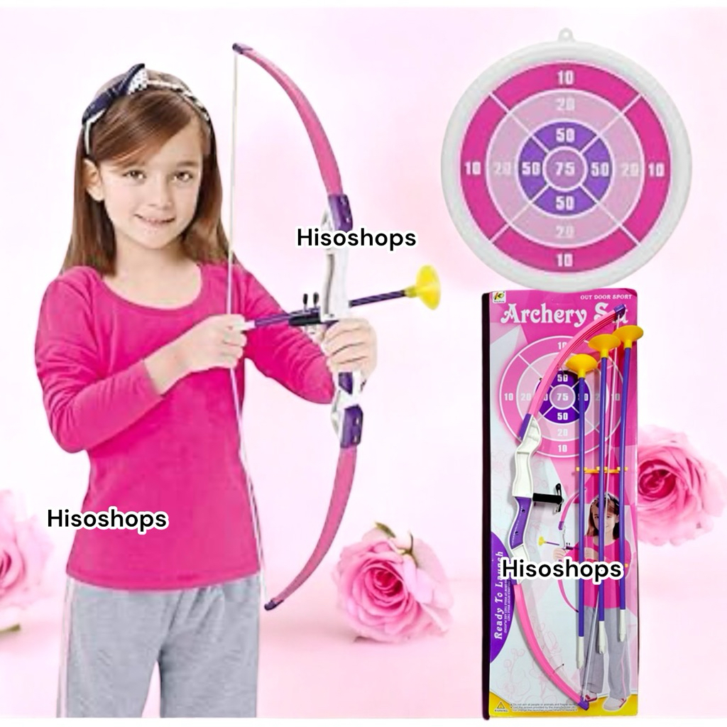 Archery Set ชุดธนูของเล่น สีชมพูสุดสวย สำหรับหนูๆทุกเพศทุกวัย