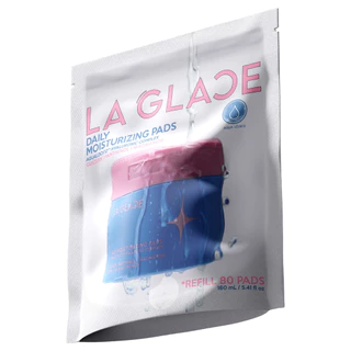 LA GLACE - Daily Moisturizing Pads Aqualock12™ Hyaluronic Complex (Refill Size 80pads) ลา กลาส มอยส์เจอร์ไรซิ่ง แพด