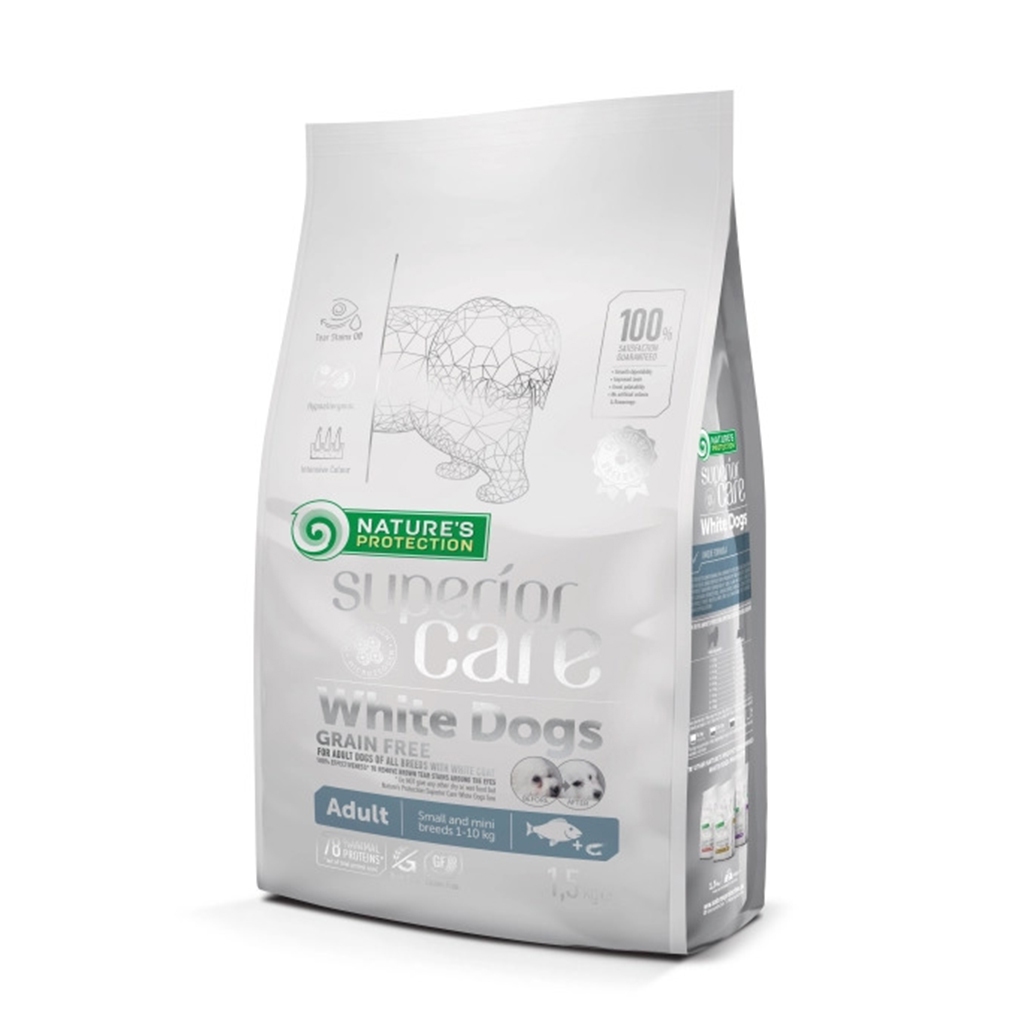 Nature's Protection White Dogs Grain Free White Fish Adult Small and Mini Breeds