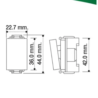 NANO สวิตช์ 4 ทาง ขนาด 1 ช่อง Classic series สีดำ รุ่น NN-SW401 NN-SW401B