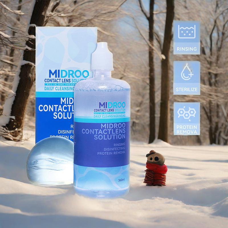 Midroo น้ำยาล้างคอนแทคเลนส์ ทำความสะอาด Contact Lens Solution ขนาด 60ml/ 120ml/ 360ml