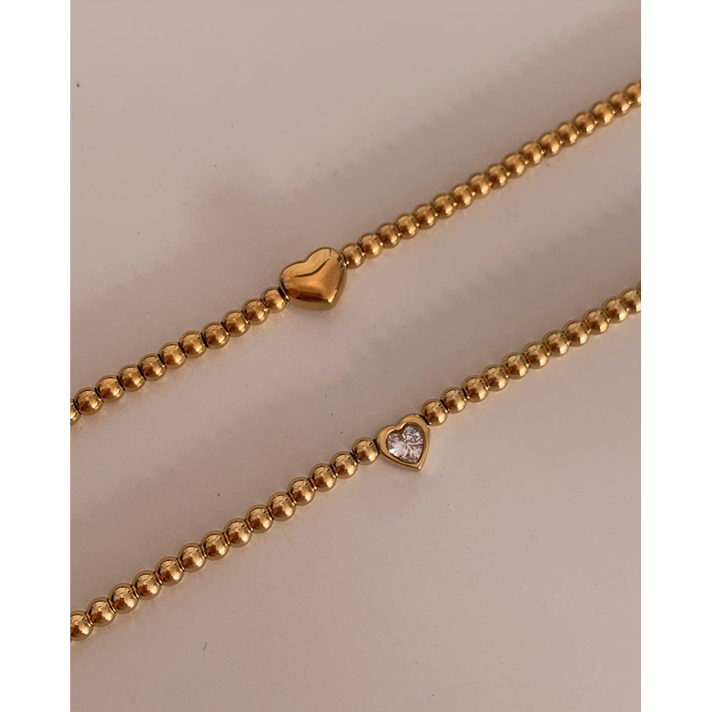 สร้อยสเตนเลส HER OBJECTIVE_HER JOLIE HEART BRACELET