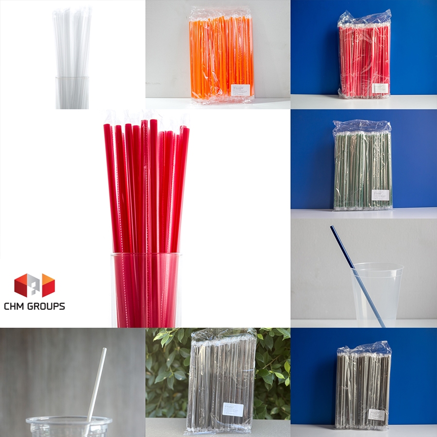 CHM-หลอดตรง6มิล : หลอดตรงขนาด 6x210 มม. ห่อฟิล์มทุกเส้น บรรจุ 200 เส้น (2 แพ็ค) เลือกสีในตัวเลือก