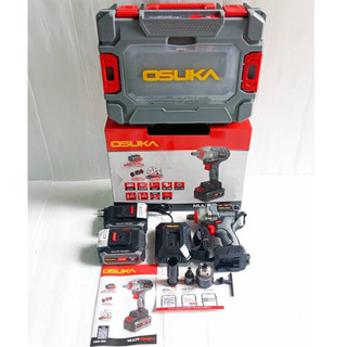 OSUKA บล็อกแบตเตอรี่ไร้สาย20V รุ่นใหม่ล่าสุด OSID-520 ( แบตรุ่นใหม่ MULTI POWER 4Ah 2ก้อน ) 420Nm รัประกัน1ปี ของแท้100%