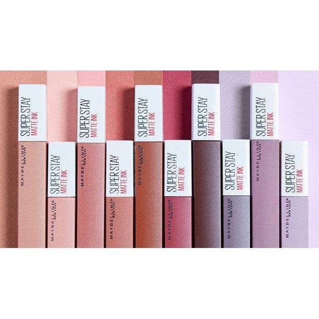 สีใหม่!! มีหลายสีให้เลือก Maybelline Superstay Matte Ink ลิปสติก ลิปจูบไม่หลุด 16 ชม. เนื้อแมท ไม่ติดแมส